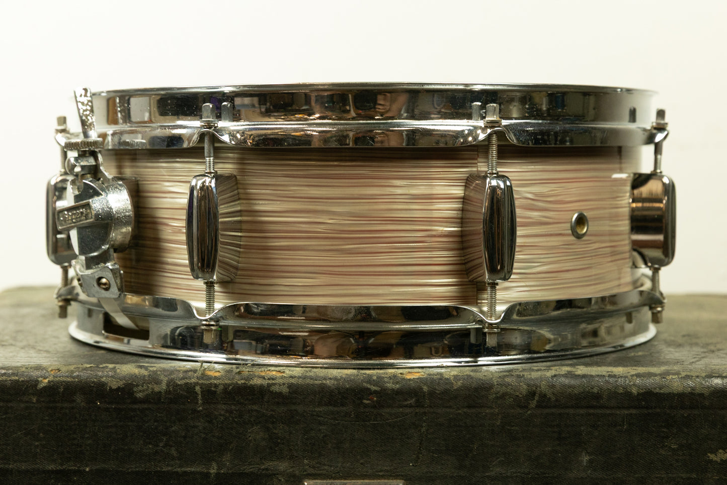 1960s Rogers 5x14 Holiday Wine Red Ripple Snare Drum