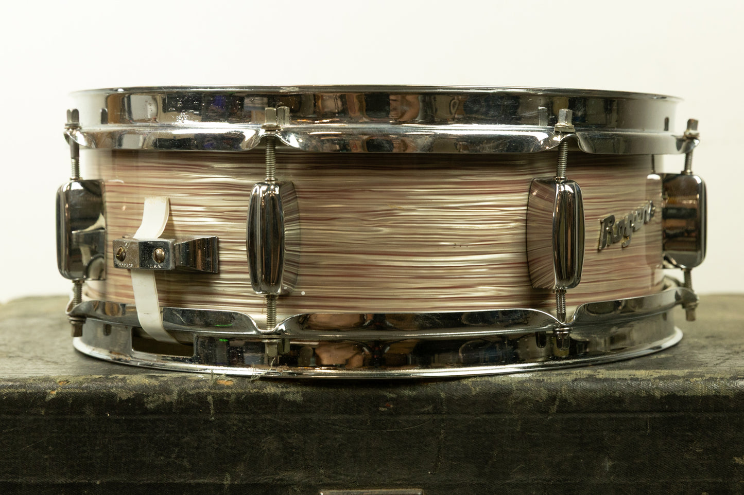 1960s Rogers 5x14 Holiday Wine Red Ripple Snare Drum