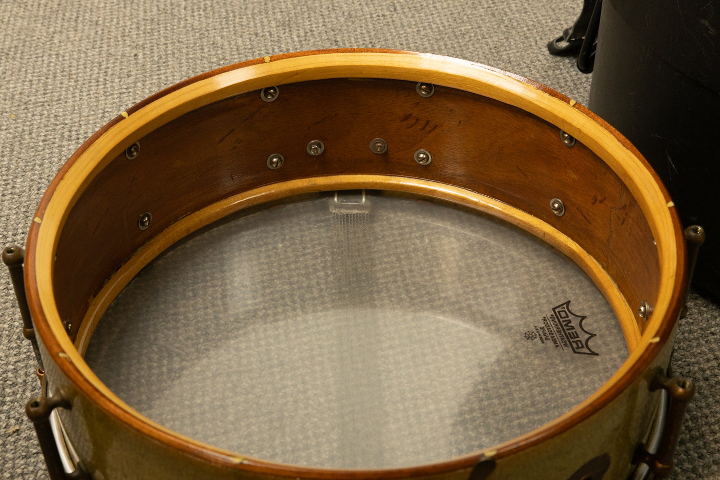 1920s Slingerland 5x14 Artist Model Tone Flange Gold Pearl Snare Drum