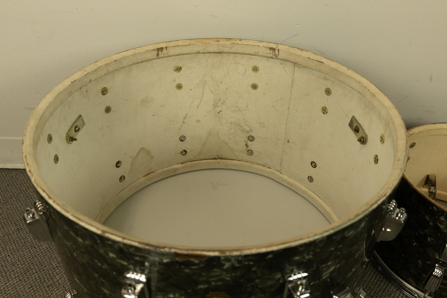 1960s Ludwig Pre-Serial Black Diamond Pearl Super Classic Drum Set