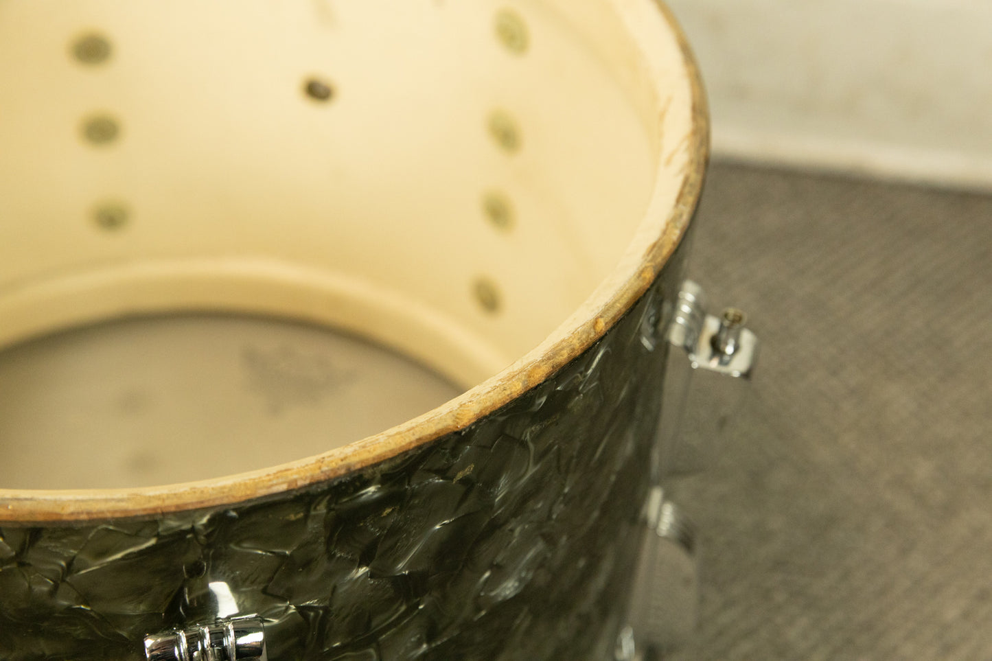 1960s Ludwig Pre-Serial Black Diamond Pearl Super Classic Drum Set