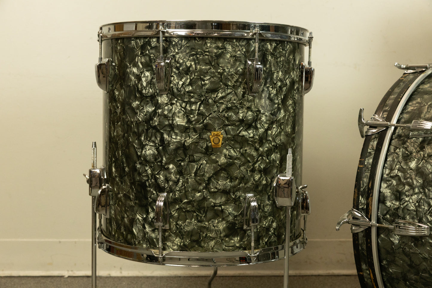 1960s Ludwig Pre-Serial Black Diamond Pearl Super Classic Drum Set