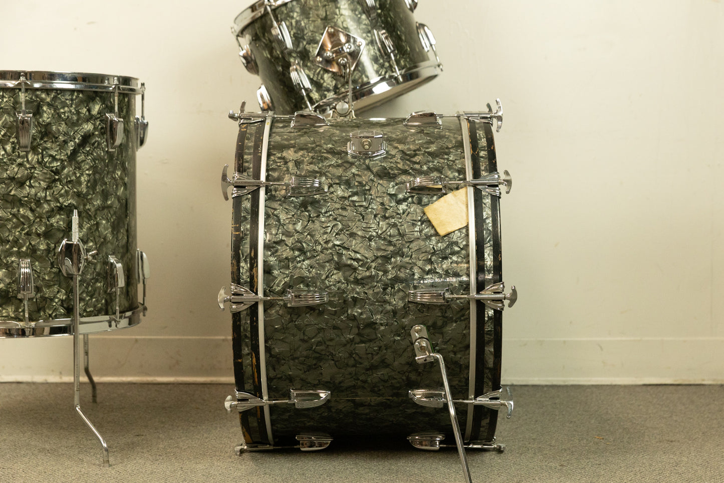 1960s Ludwig Pre-Serial Black Diamond Pearl Super Classic Drum Set