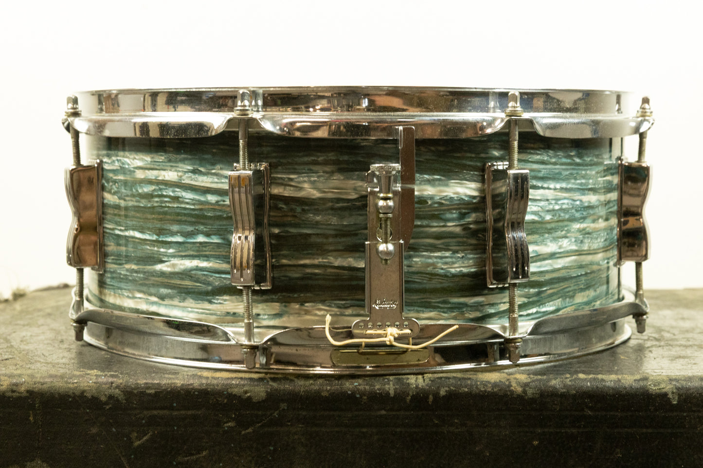 1960s Ludwig 5x14 Oyster Blue Jazz Festival Snare Drum