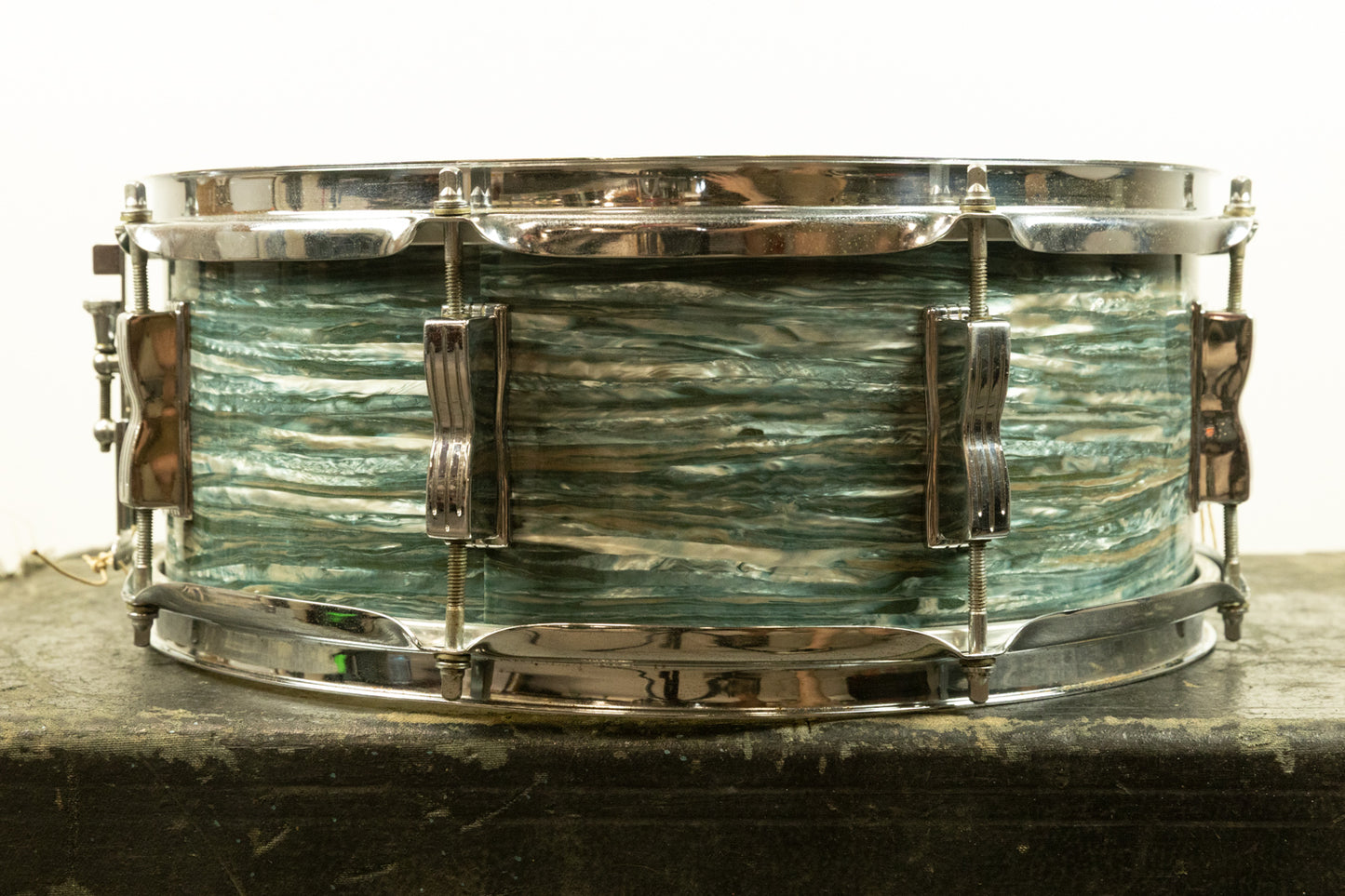 1960s Ludwig 5x14 Oyster Blue Jazz Festival Snare Drum
