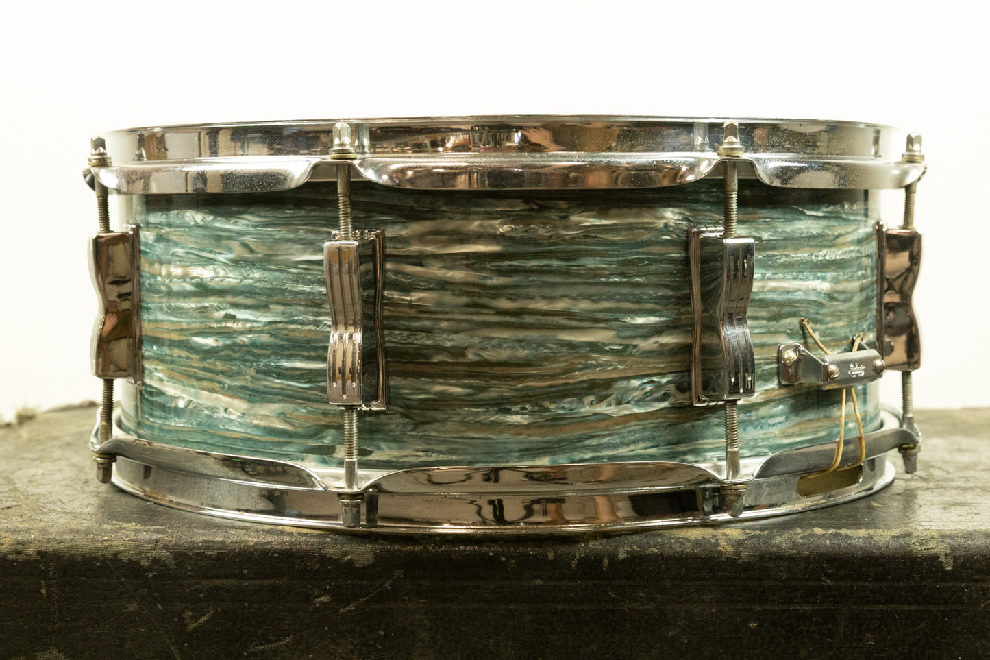1960s Ludwig 5x14 Oyster Blue Jazz Festival Snare Drum