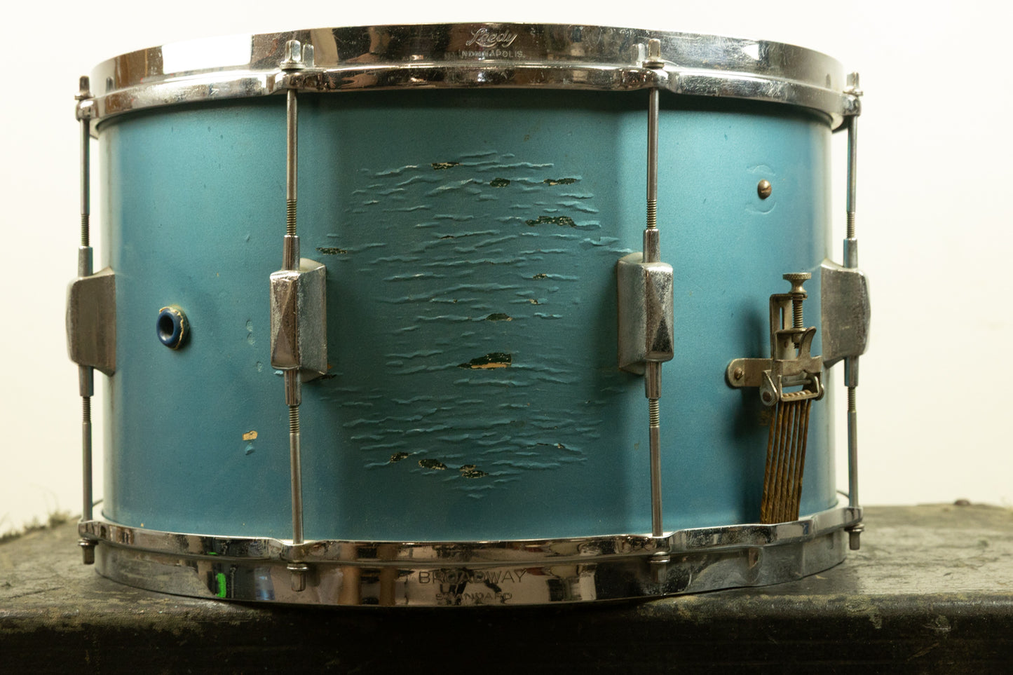 1940s Leedy 9x15 "Pelham Blue" Broadway Standard Snare Drum