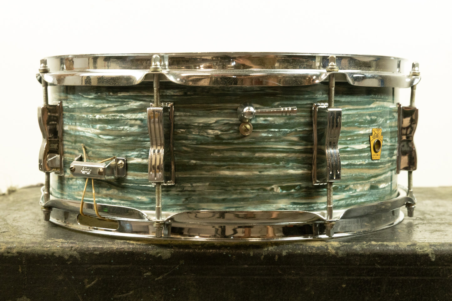 1960s Ludwig 5x14 Oyster Blue Jazz Festival Snare Drum
