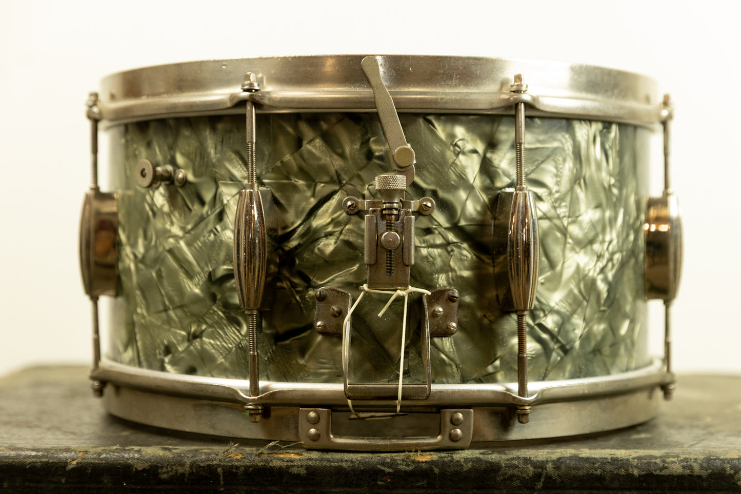 1940s Slingerland 7x14 Black Diamond Pearl Radio King Snare Drum
