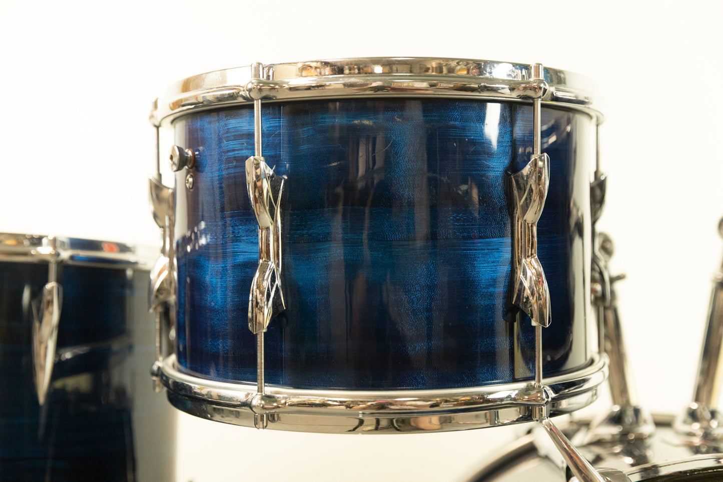1970s Premier Blue Shimmer "Four Piece" Drum Set