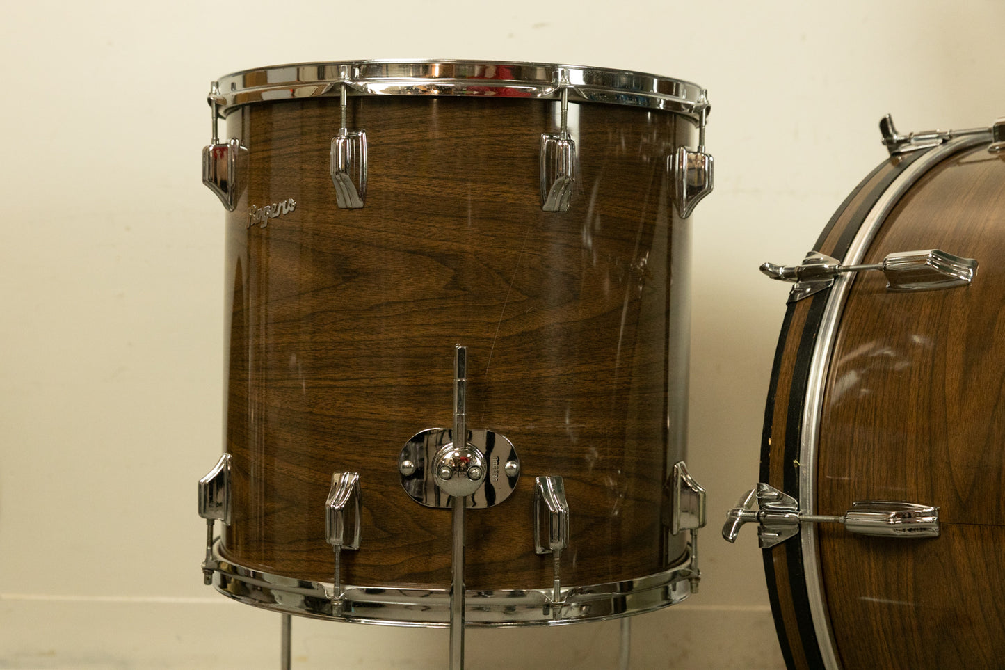 1970s Rogers New Mahogany 14x24 9x13 and 16x16 Drum Set