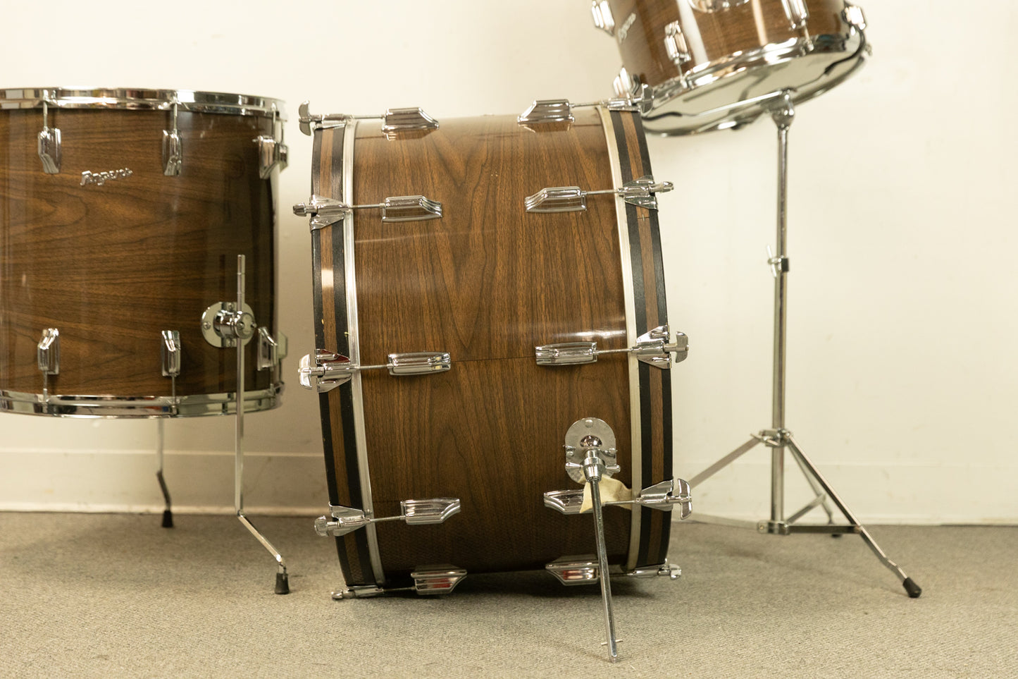 1970s Rogers New Mahogany 14x24 9x13 and 16x16 Drum Set