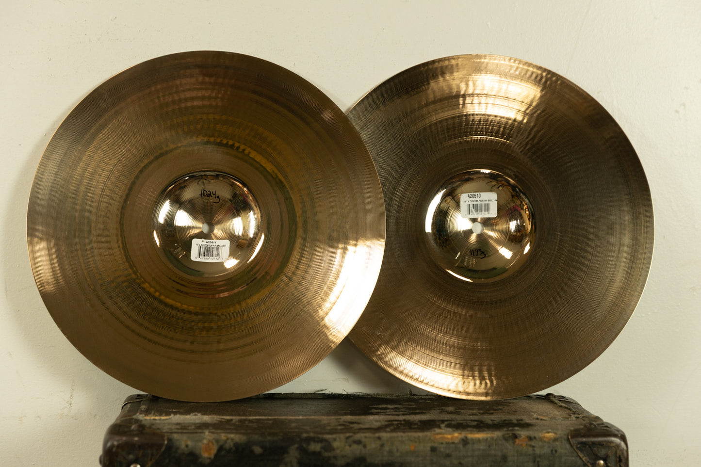 Zildjian 14" A Custom Hi Hat Cymbals 1024g 1173g