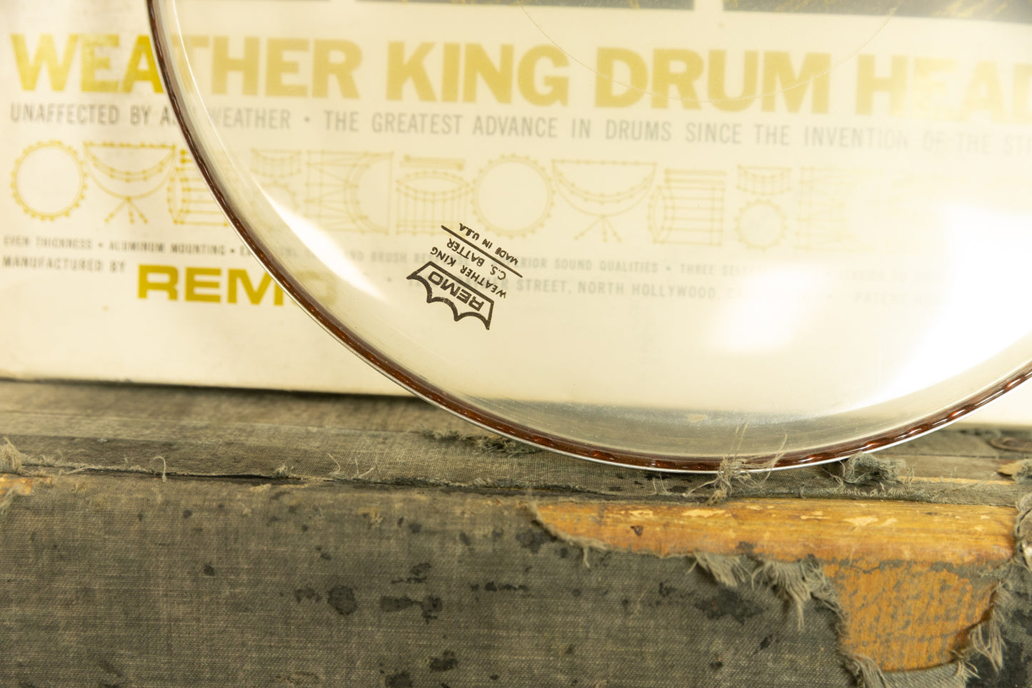 New Old Stock Remo Weatherking 15" CS Batter Clear Drum Head