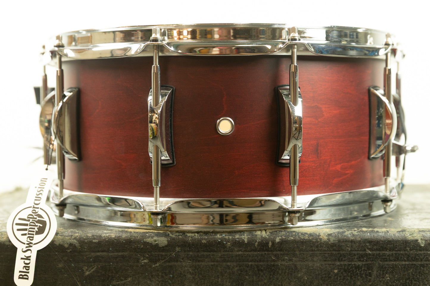 Black Swamp Percussion 6.5x14 Concert Maple Snare Drum Matte Cherry Rosewood