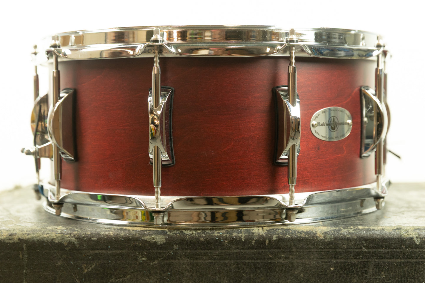 Black Swamp Percussion 6.5x14 Concert Maple Snare Drum Matte Cherry Rosewood