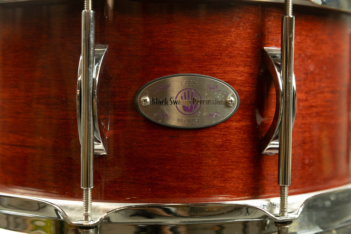 Black Swamp Percussion 6.5x14 Concert Maple Snare Drum Gloss Cherry Rosewood