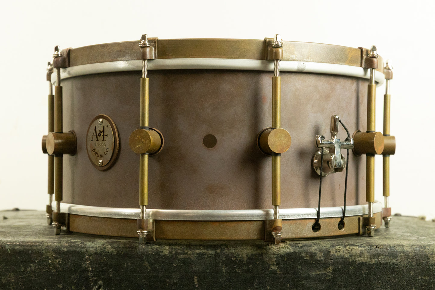 A&F Drum Company 6.5x14 Raw Brass Snare Drum