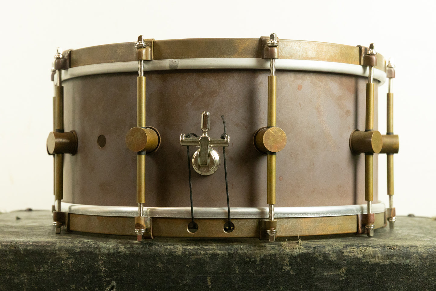 A&F Drum Company 6.5x14 Raw Brass Snare Drum
