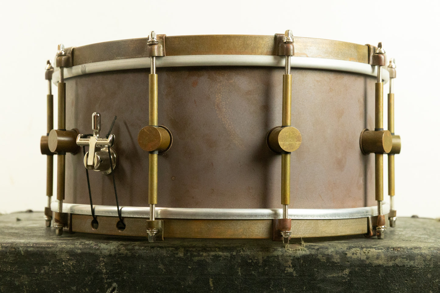A&F Drum Company 6.5x14 Raw Brass Snare Drum