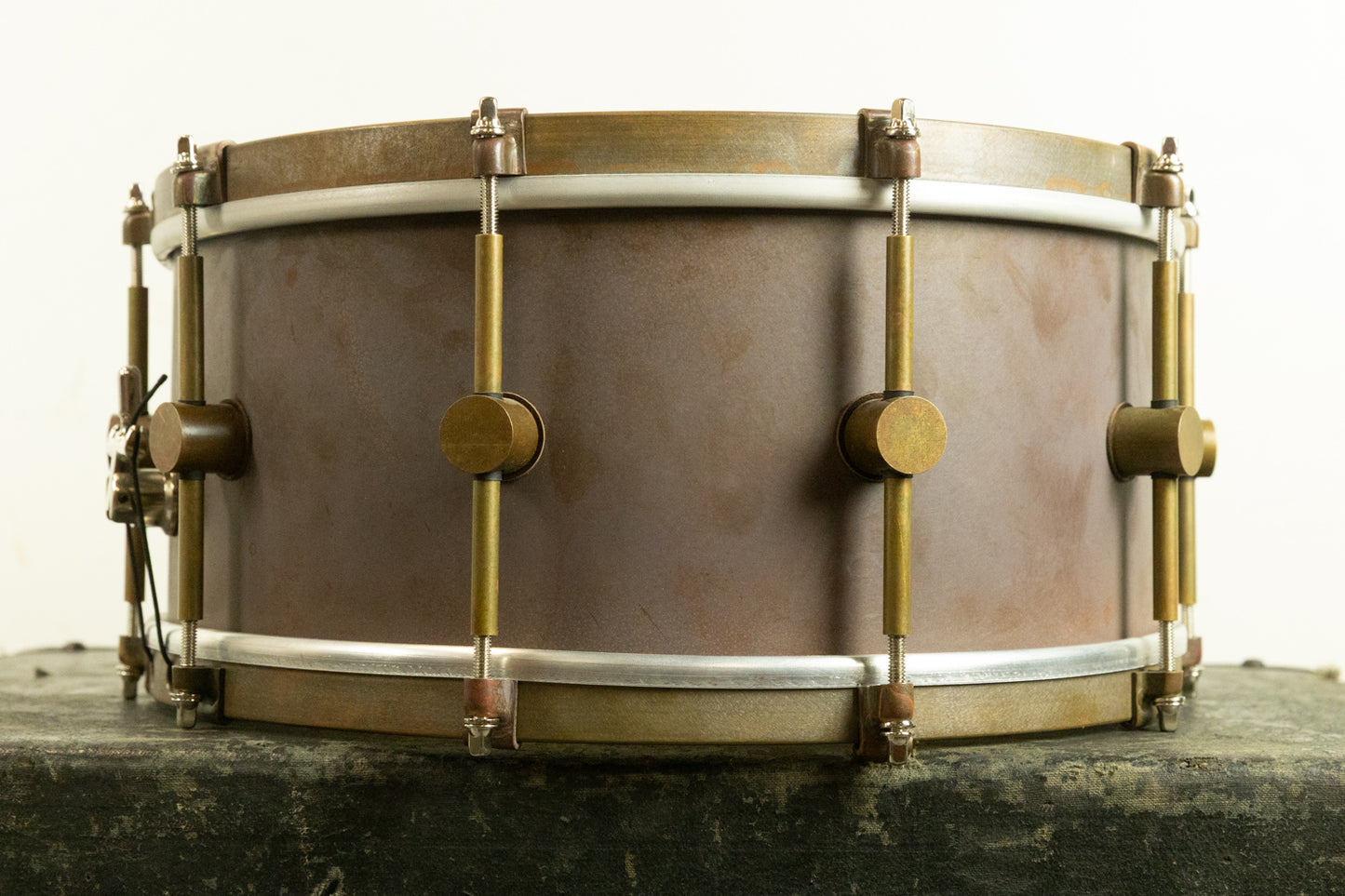 A&F Drum Company 6.5x14 Raw Brass Snare Drum