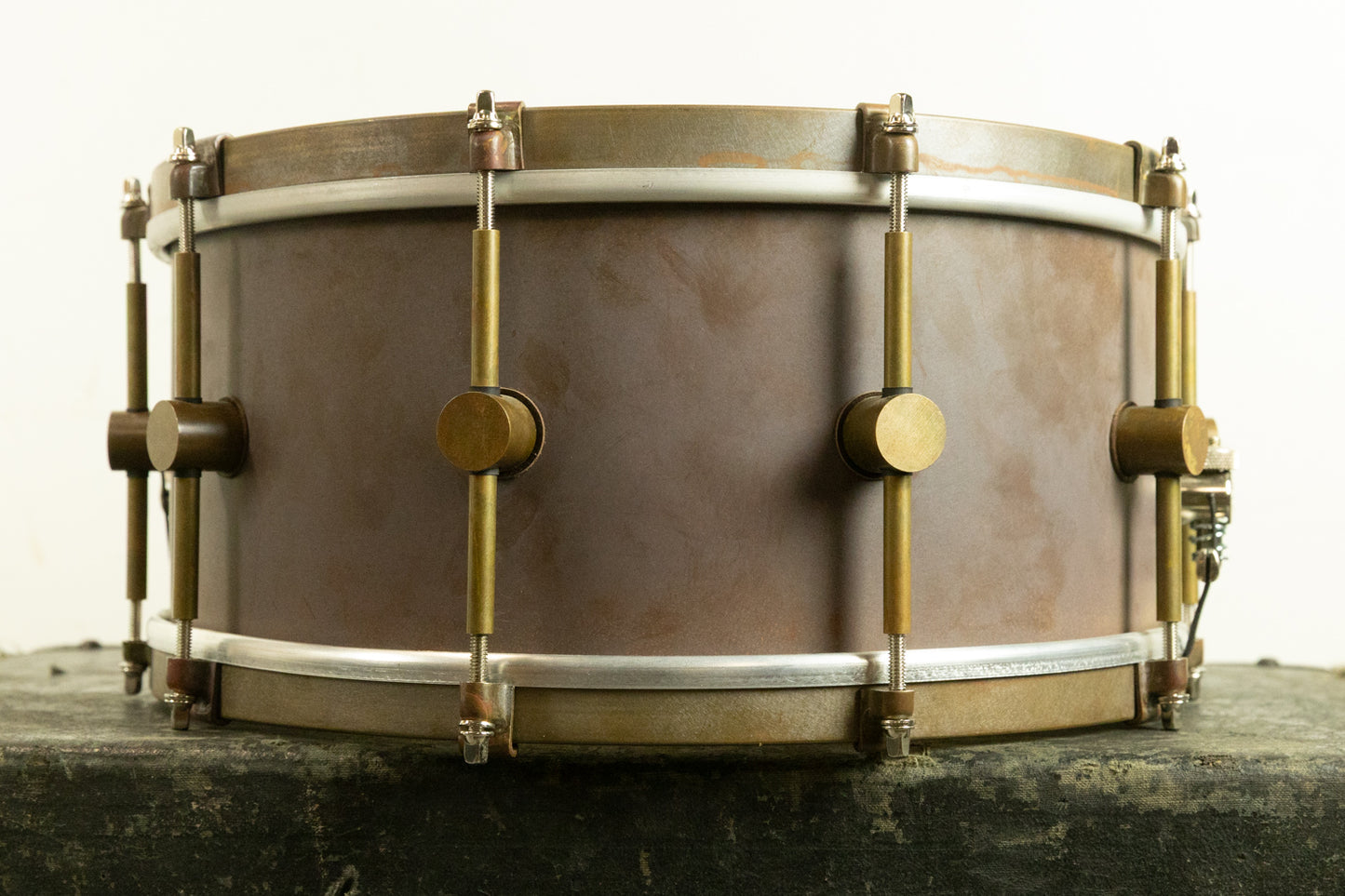 A&F Drum Company 6.5x14 Raw Brass Snare Drum
