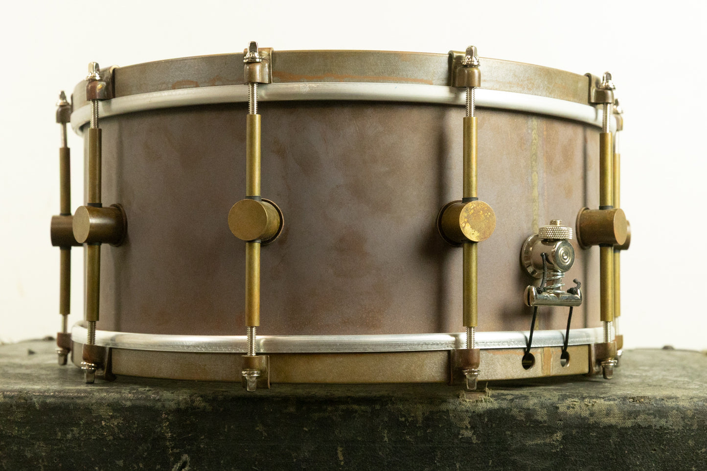 A&F Drum Company 6.5x14 Raw Brass Snare Drum