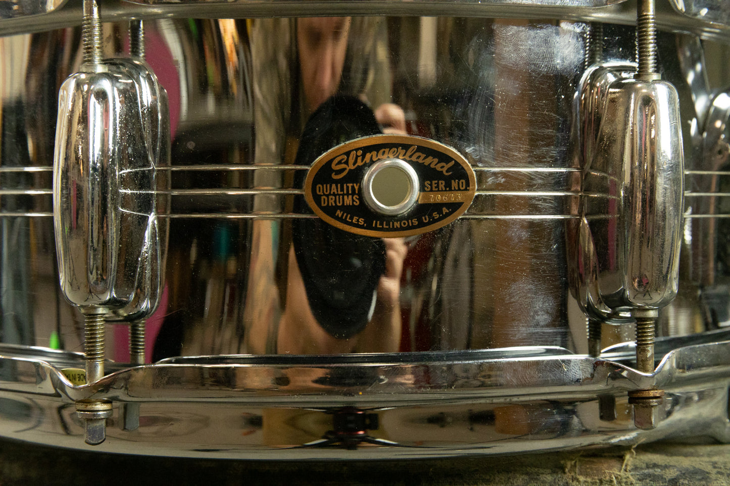 1960s Slingerland 5x14 Gene Krupa Sound King Snare Drum