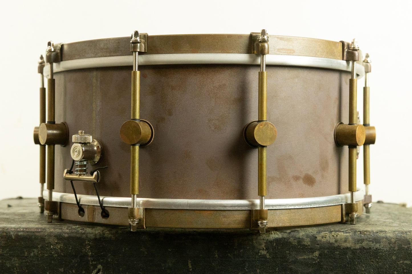 A&F Drum Company 6.5x14 Raw Brass Snare Drum