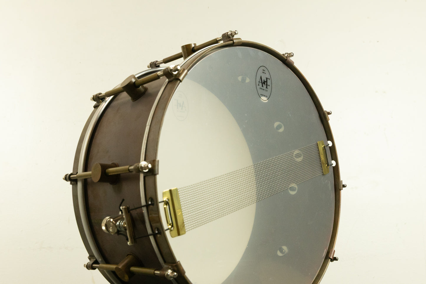 A&F Drum Company 6.5x14 Raw Brass Snare Drum