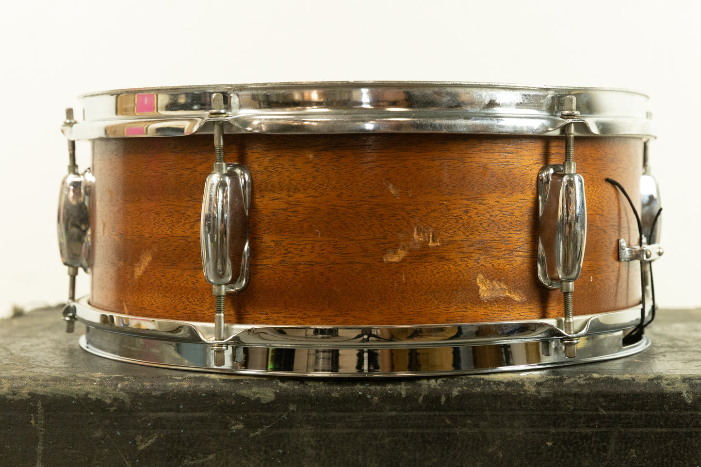 1970s Slingerland 5x14 Natural Mahogany Student Snare Drum