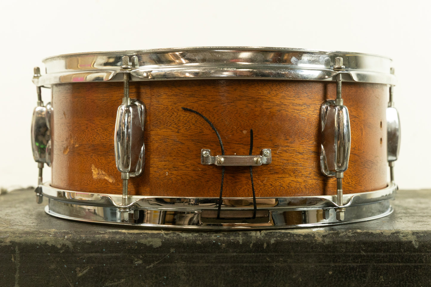 1970s Slingerland 5x14 Natural Mahogany Student Snare Drum