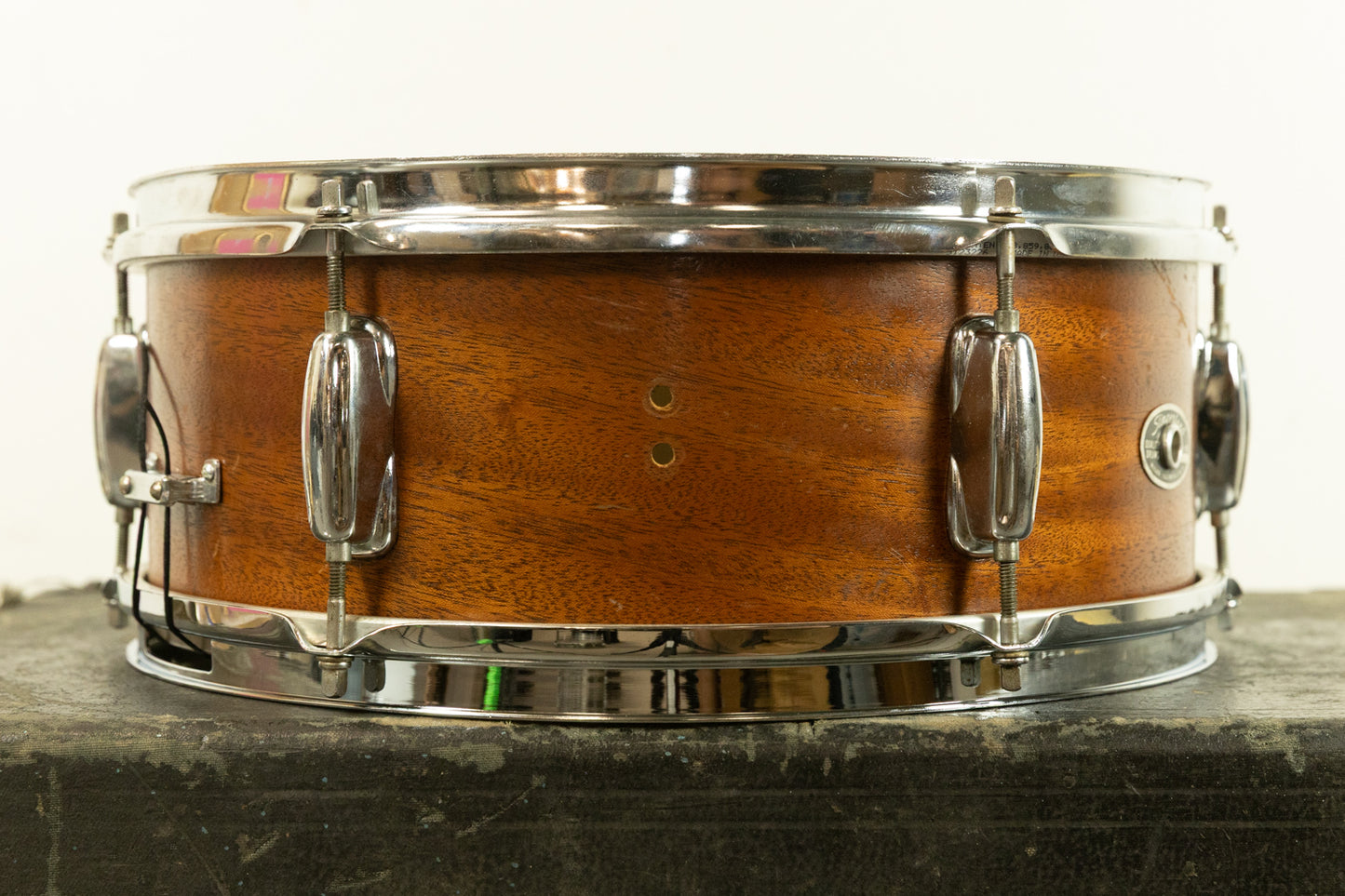 1970s Slingerland 5x14 Natural Mahogany Student Snare Drum