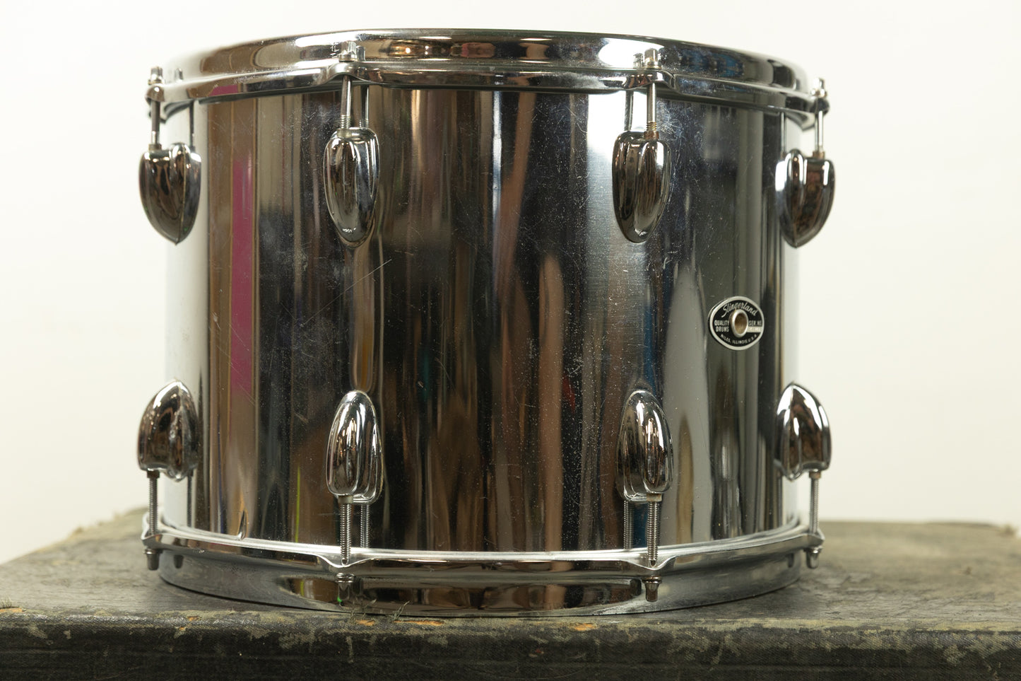 1970s Slingerland 10x14 Chrome Over Wood Tom