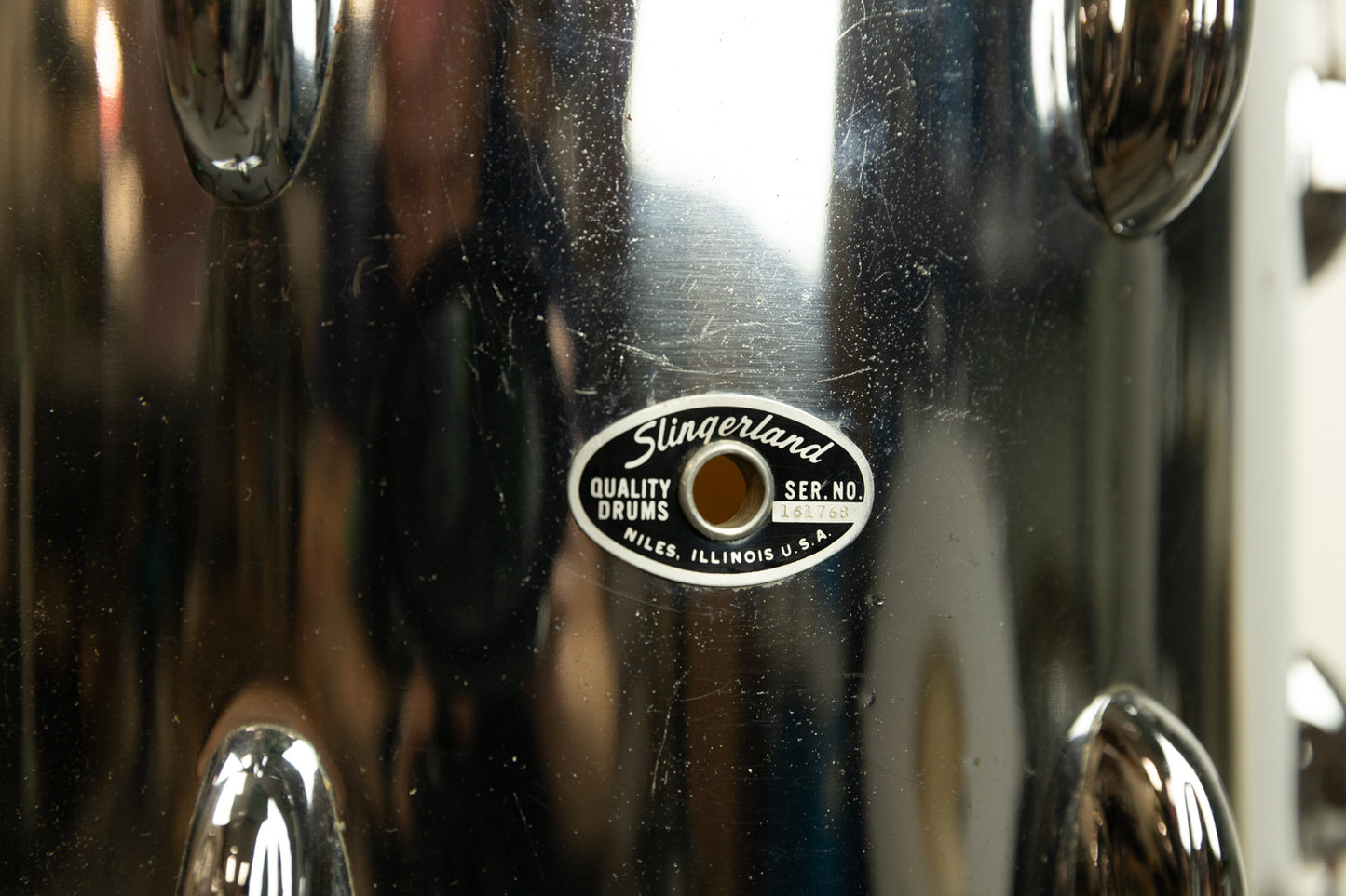 1970s Slingerland 10x14 Chrome Over Wood Tom