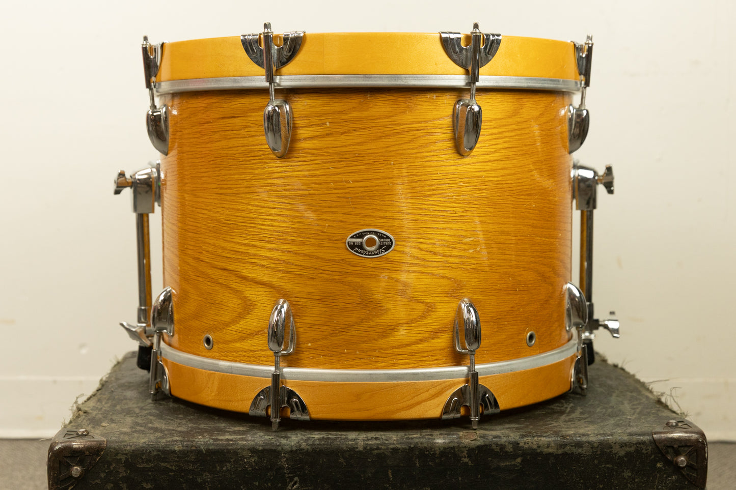 1970s Slingerland 12.5x18 Teakwood Bass Drum