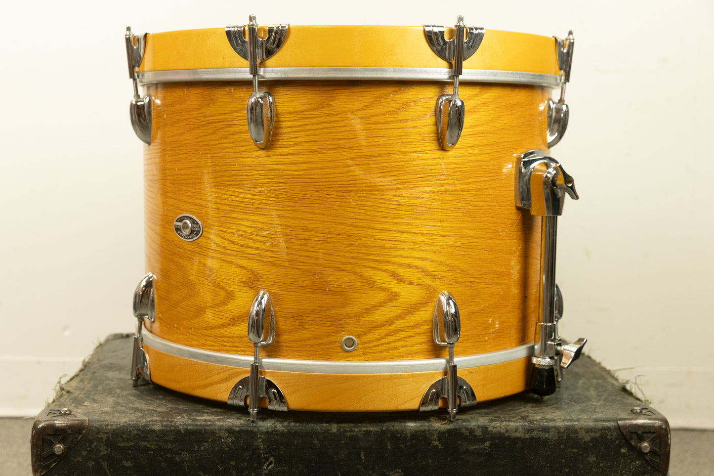1970s Slingerland 12.5x18 Teakwood Bass Drum