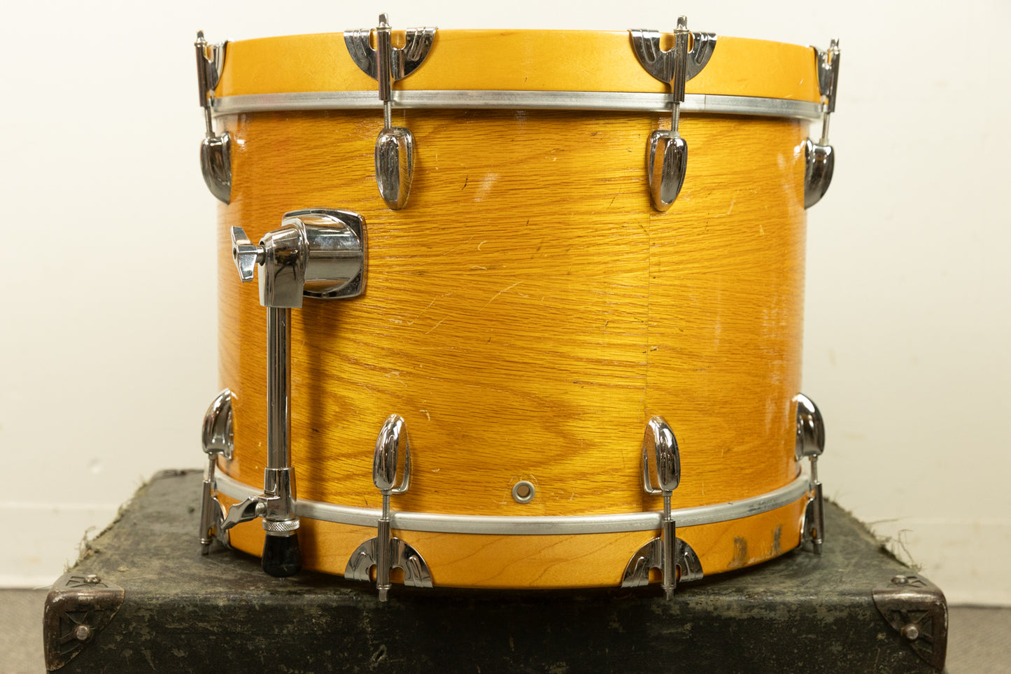 1970s Slingerland 12.5x18 Teakwood Bass Drum