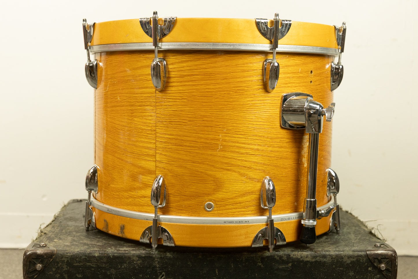 1970s Slingerland 12.5x18 Teakwood Bass Drum