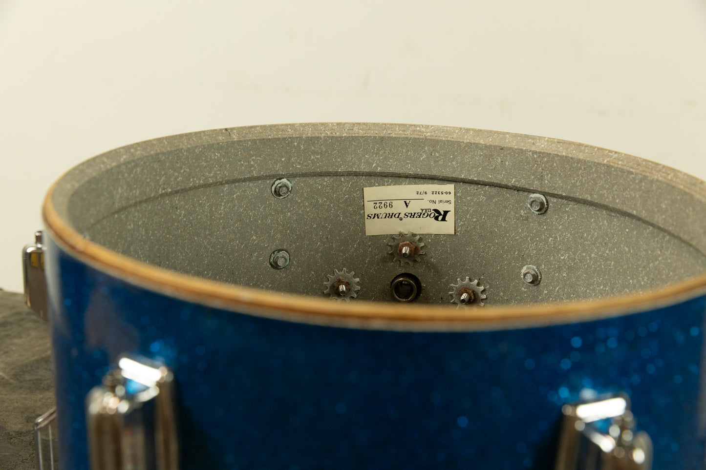 1970s Rogers 8x12 Sparkling Blue Pearl Tom