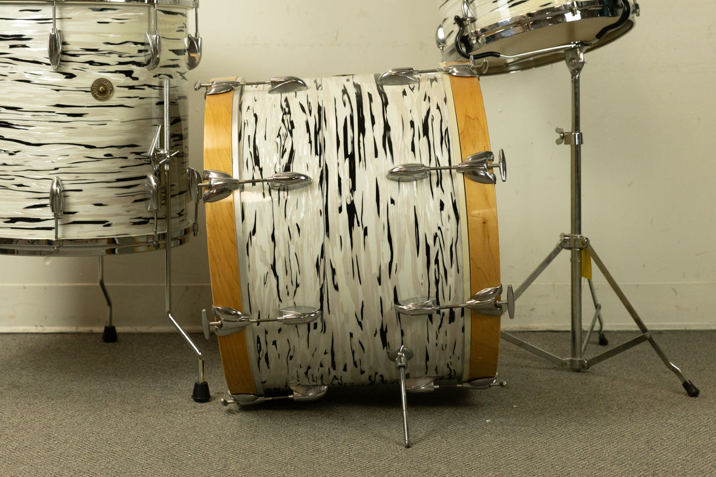 1960s Gretsch "White Oyster" Drum Set