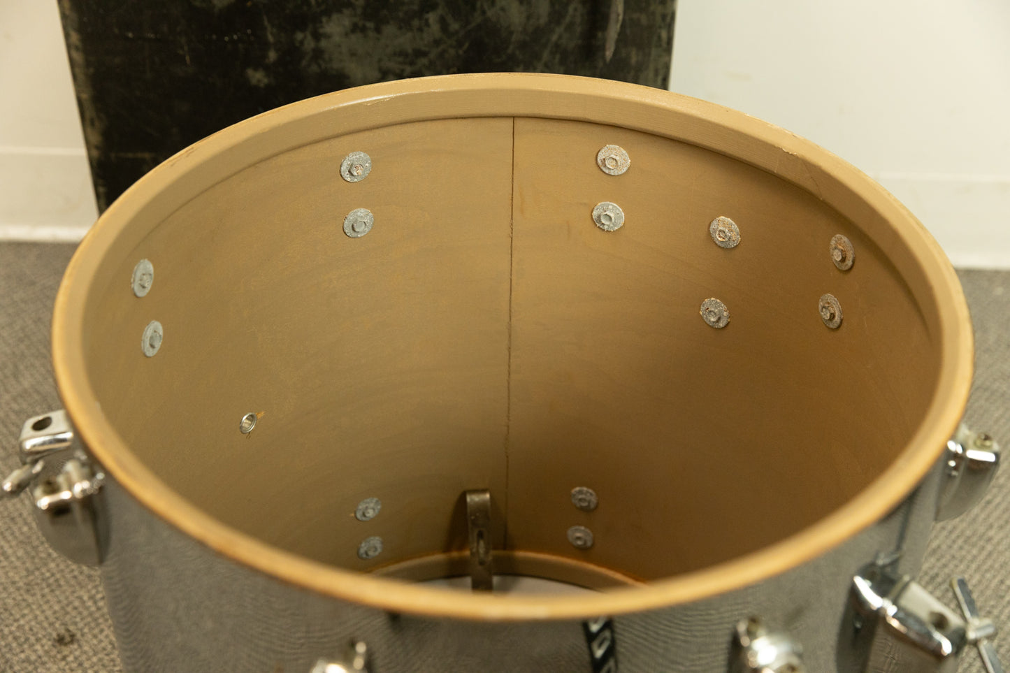 1970s Slingerland 16x16 Chrome Over Wood Floor Tom
