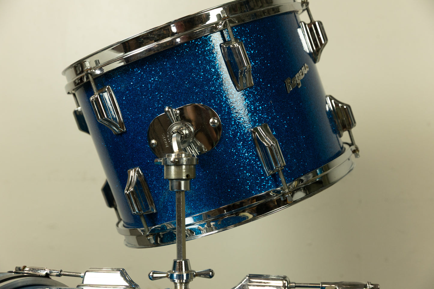1960s Rogers Sparkling Blue 14x20 9x13 and 16x16 Drum Set