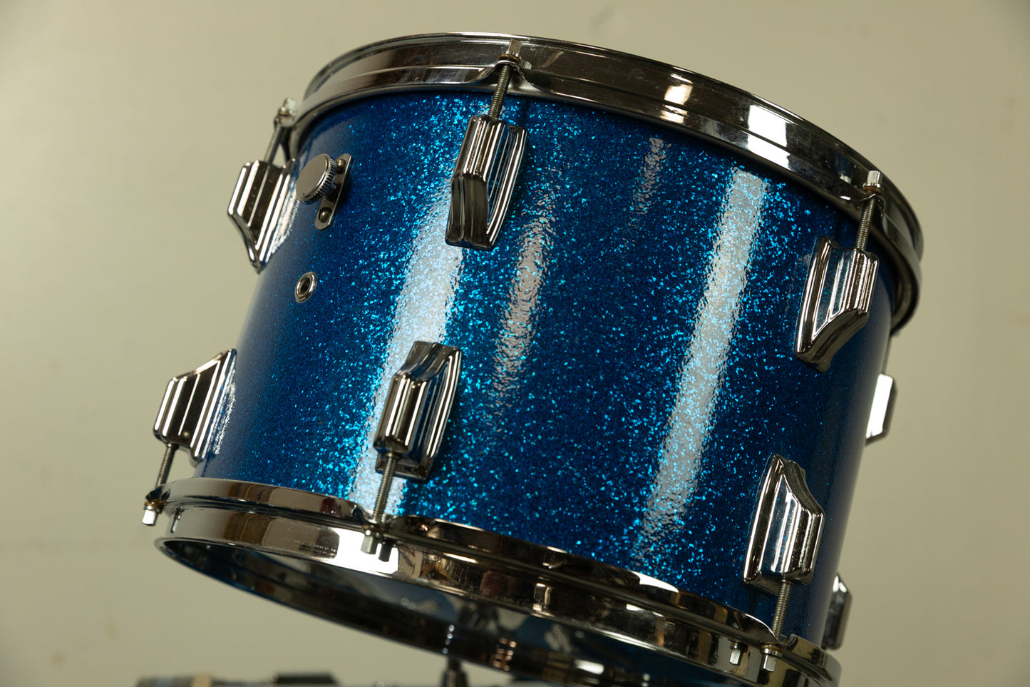 1960s Rogers Sparkling Blue 14x20 9x13 and 16x16 Drum Set