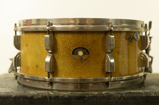 1950 Leedy 5.5x14 Sparkling Gold Broadway Snare Drum