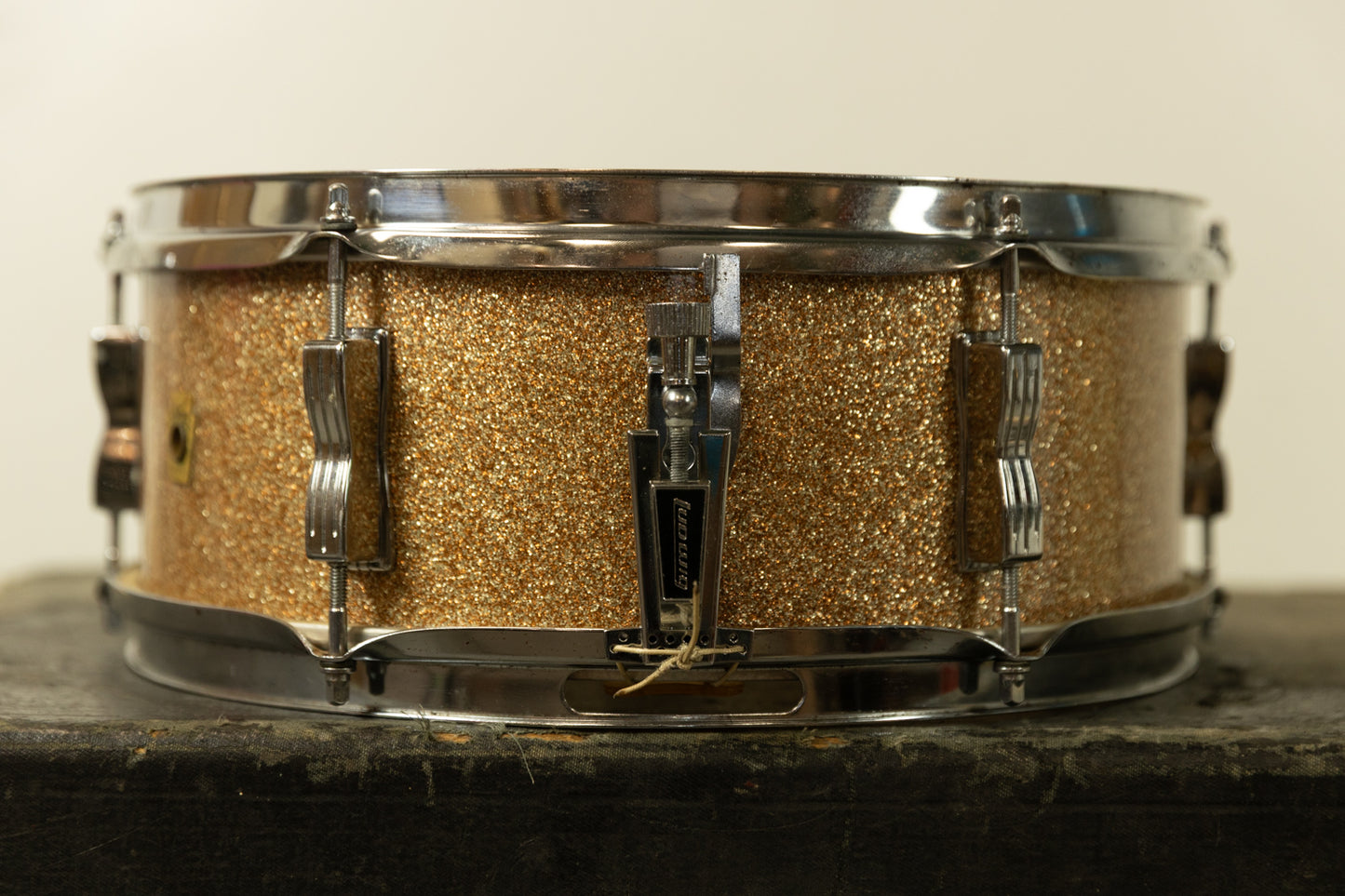 1960s Ludwig 5x14 Champagne Sparkle Pioneer Snare Drum