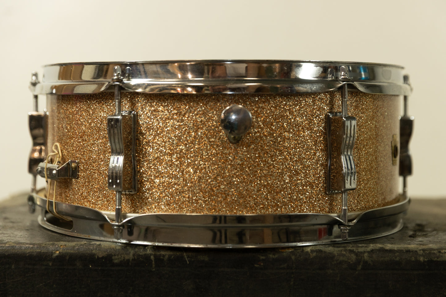 1960s Ludwig 5x14 Champagne Sparkle Pioneer Snare Drum