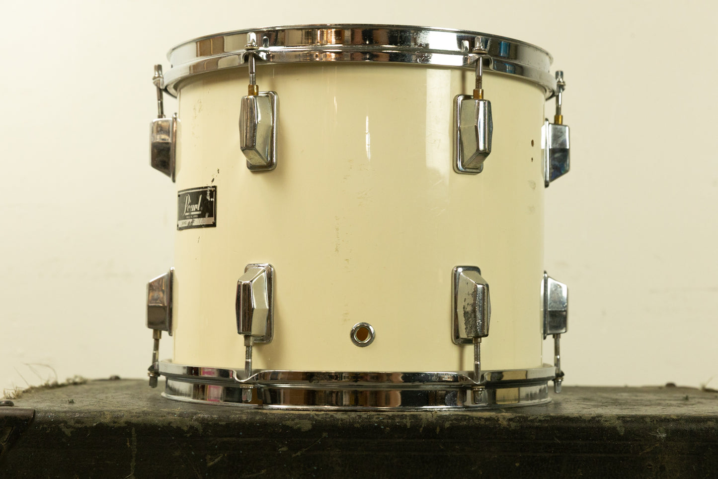 1980s Pearl 10x12 White Cortex Maple Tom