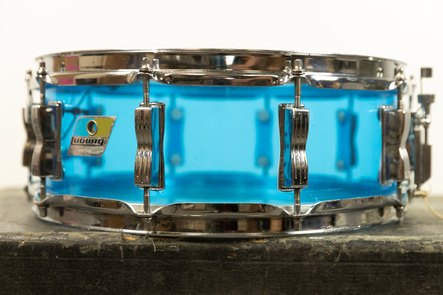1970s Ludwig 5x14 Blue Vistalite Snare Drum