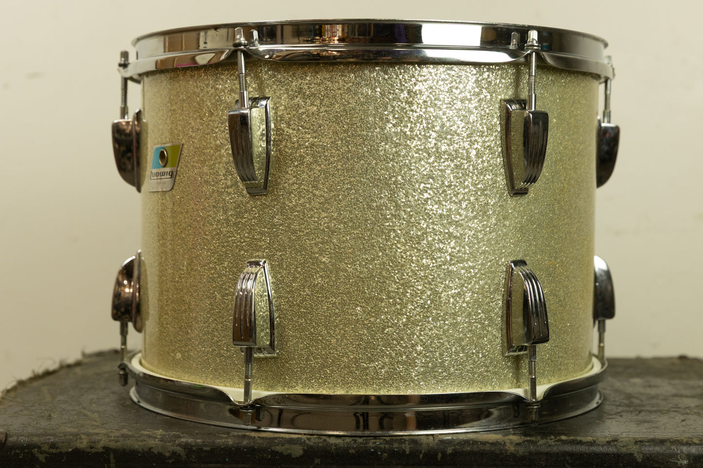 1970s Ludwig 10x14 Silver Sparkle Tom